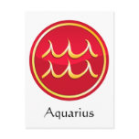 Aquarius - Zodiac Signs Post Card