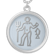 Aquarius Zodiac Star Sign In Light Silver necklaces