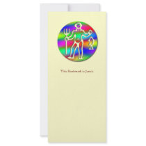 Aquarius Zodiac Star Sign Rainbow Bookmark Full Color Rack Card