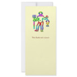 Aquarius Zodiac Star Sign Rainbow Bookmark Rack Card Design