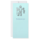 Aquarius Zodiac Star Sign Silver On Blue Bookmark Custom Rack Card