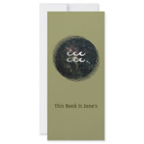 Aquarius Zodiac Star Sign Universe Bookmark Personalized Rack Card