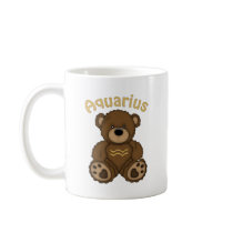 Aquarius Zodiac Teddy Bear mugs