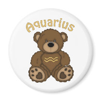 Aquarius Zodiac Teddy Bear magnets