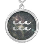 Aquarius Zodiac Universe Sterling Silver Jewelry necklaces