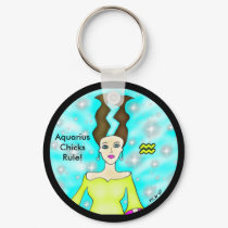 AquariusChicksRule! Keychain by Victoreeah AquariusChicksRule! Keychain