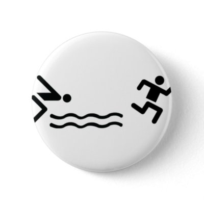 aquathlon black icon pins by