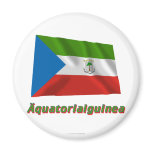 Äquatorialguinea Fliegende Flagge, deutscher Name Fridge Magnets