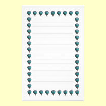 Aquatude Hot Air Balloon Stationery with lines stationery