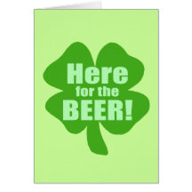 Aquí para la cerveza felicitación