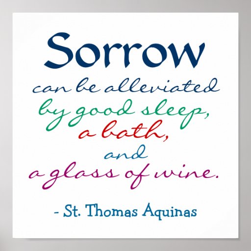 Aquinas Sorrow Quote by SRF Print