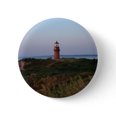 Aquinnah Sunset and Lighthouse Button by thehatch