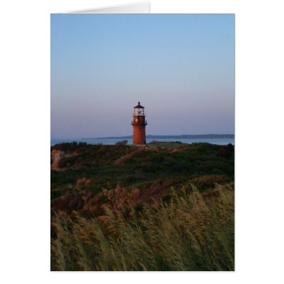 Aquinnah Sunset and Lighthouse Card by thehatch