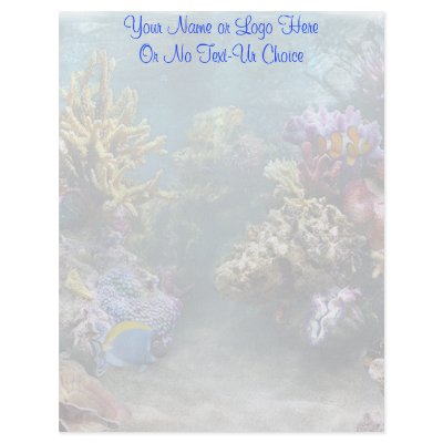 Aqurium Reef  Letterhead by FishTsdotcom