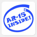 AR-15 INSIDE! - Window/Bumper Sticker
