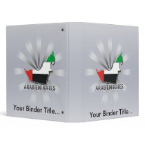 Arab Emirates Flag Map 2.0 Vinyl Binder