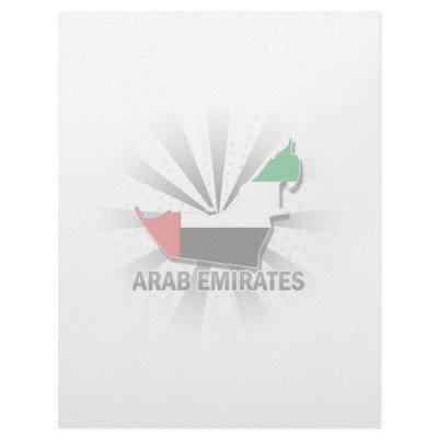 Arab Emirates Flag Map 2.0 Letterhead Template by representmycountry