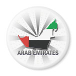 Arab Emirates Flag Map 2.0 Refrigerator Magnets