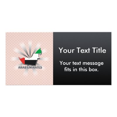 Arab Emirates Flag Map 2.0 Photo Cards by representmycountry