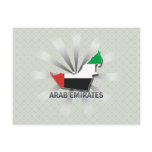 Arab Emirates Flag Map 2.0 Postcards