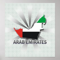 Arab Emirates Flag Map 2.0 Posters