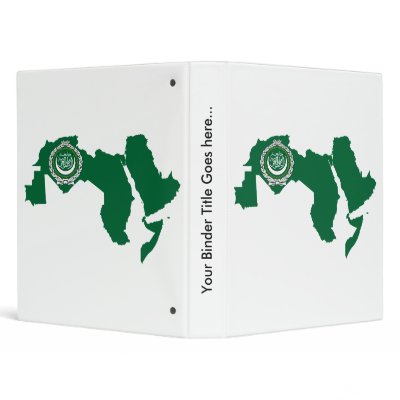 Arab League Flag Map full size Vinyl Binder by representmycountry