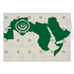 Arab League Flag Map full size Cards