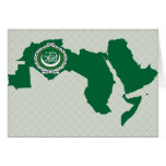 Arab League Flag Map full size Cards