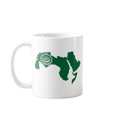 Arab League Flag Map full size Coffee Mug by representmycountry