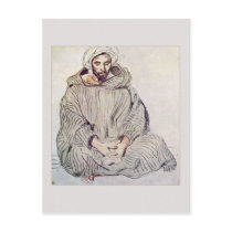 Arab Man Sitting in Tangier by Eugene Delacroix Postcards