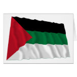 Arab Revolt Waving Flag Greeting Cards