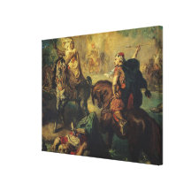 Arab Tribal Chiefs in Single Combat Gallery Wrapped Canvas