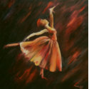 Arabesque Ballet Dancer - Canvas Print print