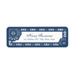 Arabesque Blue Lace, address labels labels