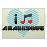 Arabesque fan greeting card