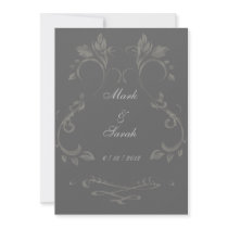 Arabesque Flourish Chalkboard Invitation
