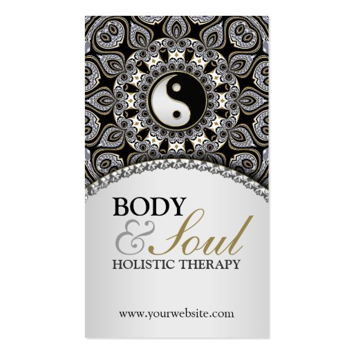 Arabesque New Age Holistic Business Card (front side)
