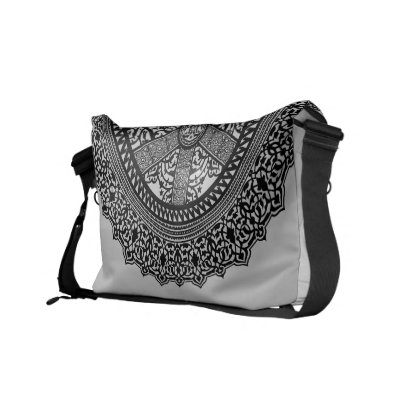 Arabesque Peace Rickshaw Messenger Bag by Libertymaniacs