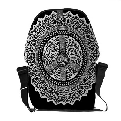Arabesque Peace Rickshaw Messenger Bag by Libertymaniacs