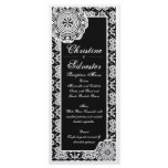 Arabesque White Lace, menu and program Custom Rack Cards