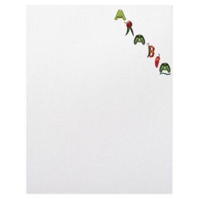 Arabia Chili Peppers Customized Letterhead by chili_state