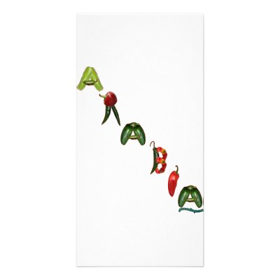 Arabia Chili Peppers Personalized Photo Card by chili_state
