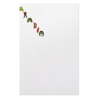 Arabia Chili Peppers Customized Stationery by chili_state
