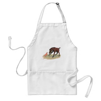 Arabian Foal and Bunny Apron by starhorsepax