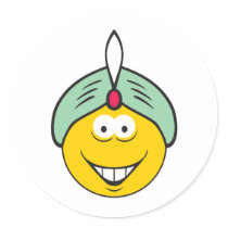 Arabian Genie Smiley Face stickers