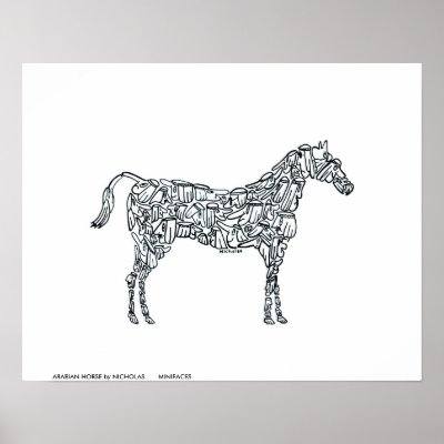 ARABIAN HORSE by NICHOLAS       MINIFACES Posters by jhomejimbo