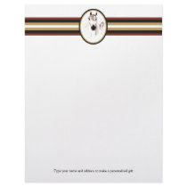 Arabian Horse Cameo Ruby, Gold & Black Letterhead
