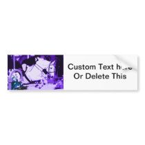 arabian horse jumping purple posterized bumper stickers