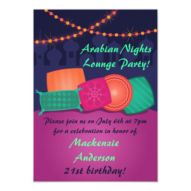 Arabian Nights Lounge Party Invitation