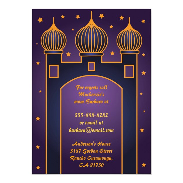 Arabian Nights Party Invitation 3